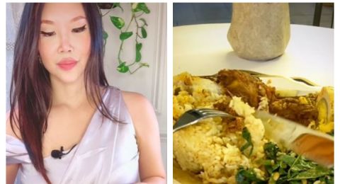 Viral Wanita Makan Nasi Padang Pakai Pisau dan Garpu, Publik Heran: Kalau Sahur Keburu Maghrib