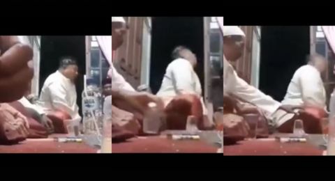 Tingkah Lucu Bapak Ini Berdoa di Acara Selamatan Bikin Melongo, Warganet: Rock n Roll