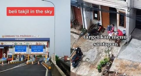 Anti Mainstream Begini Cara Petugas Beli 'Takjil In The Sky' di Jalan Tol