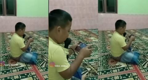 Viral Bocil Pimpin Takbir Sambil Main Game, Publik: Seimbang Dunia dan Akhirat