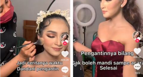 Wanita Ini Merias Pengantin yang Tak Boleh Mandi, Warganet Ungkap Alasannya