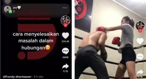 Unik, Pasangan ini Selesaikan Masalah dalam Hubungannya di atas Ring Tinju