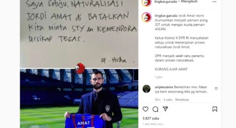 Ketua Komisi X DPR RI Setuju Jika Proses Naturalisasi Jordi Amat Dibatalkan