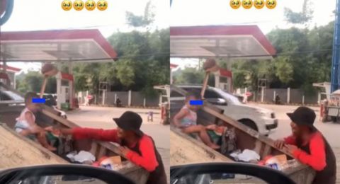 Sederhana tapi Bahagia, Momen Ayah Main dengan Anaknya di Gerobak Sampah Bikin Terenyuh