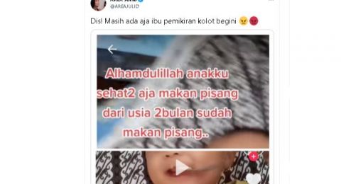 Heboh Ibu Beri Makan Anaknya Usia 2 Bulan Pisang Tuai Kecaman, Ketahui Daftar Makanan Bayi