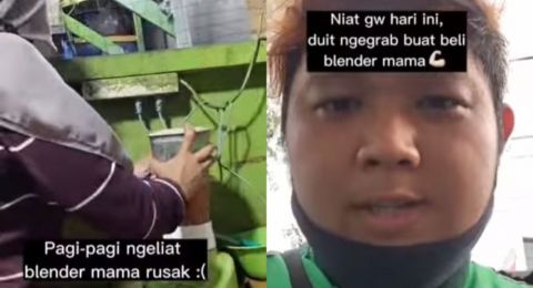 Lihat Blender Jus Ibunya Rusak, Driver Ojol Beri Kejutan Diam-Diam Reaksi Sang Mama Bikin Haru