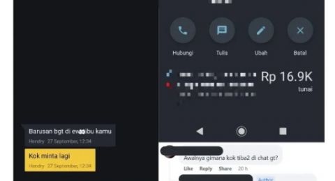 Kurang Ajar Sekali Oknum Driver Ojol Ini, Baru Dapat Customer Malah Ngechat Nggak Senonoh