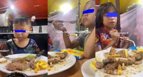 'Aku Makannya Kayak Orang Kaya', Reaksi Bocah Penjual Tisu Keliling Ditraktir Makan Steak Bikin Haru