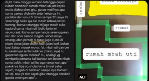 Bikin Ibu Nangis Sesenggukan, Tetangga Berulah Main Tutup Akses Jalan ke Rumah Orang
