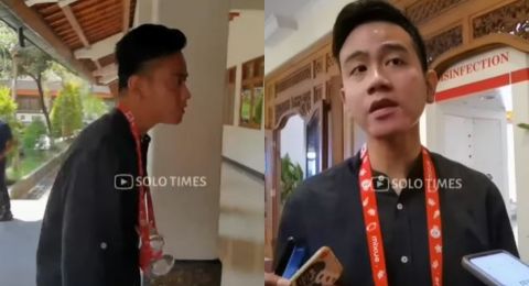 Ngikutin Tren! Gibran Rakabuming Ngantor Pakai Kalung Mixue, Disentil Malah Begini Responsnya