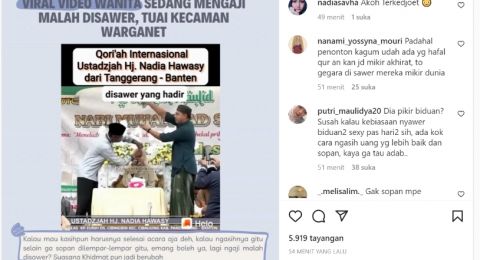 Qariah Nadia Hawasyi Ngaku Marah Disawer Beberapa Laki-laki Saat Mengaji di Panggung