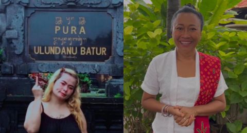 Niluh Djelantik 'Labrak' Wanita Rambut Pirang yang Diduga Lecehkan Pura di Bali