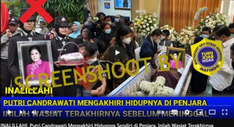 CEK FAKTA: Wasiat Terakhir Putri Candrawathi Sebelum Meninggal di Penjara, Benarkah?