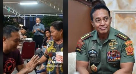 Begini Reaksi Salting Ida Dayak saat Bertemu Andika Perkasa, Colek-Colek Terus