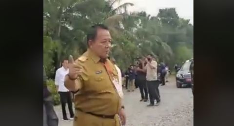 Presiden Jokowi Sidak Jalan, Gubenur Lampung Panik Sampai Tak Tahu Nama Daerah Sendiri