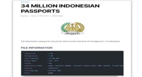 34 Juta Data Paspor WNI Bocor, Diduga Ulah Hacker Bjorka