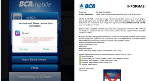 Modus Penipuan Baru Lewat Pop Up di M-Banking BCA, Jangan Klik Apapun!