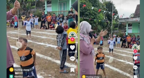 Momen Kocak Lomba Makan Kerupuk di Magelang Ini Bikin Netizen Tertawa Keras
