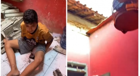 Atap Rumah Warga Jadi Hancur Gara-Gara Diinjak Bocah yang Kejar Layangan Putus