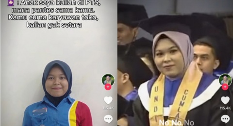Dicemooh Calon Mertua, Karyawan Minimaket Ini Buktikan Bisa Lulus Cumlaude