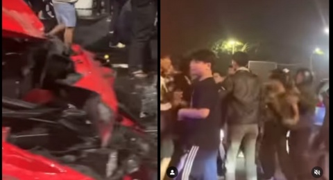 Pengemudi Ferrari Tabrak 5 Kendaraan di Jaksel, Berujung Baku Hantam