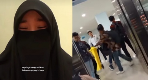 Mahasiswi UIN Jambi Korban Bully di Dalam Lift Minta Maaf, Netizen Heran: Ngapain?