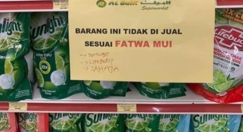Supermarket Tuliskan Label Barang Tidak Dijual Sesuai Fatwa MUI Tuai Pro Kontra