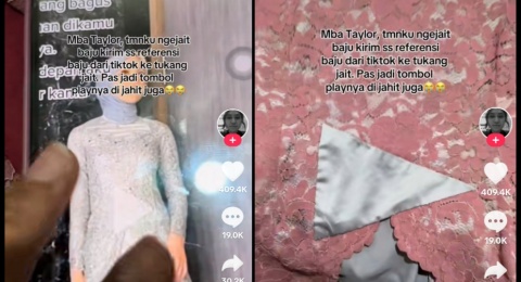 Ditiru Sedetail Mungkin, Penampakan Baju Hasil dari Tukang Jahit Bermodal Screenshot Bikin Ngakak