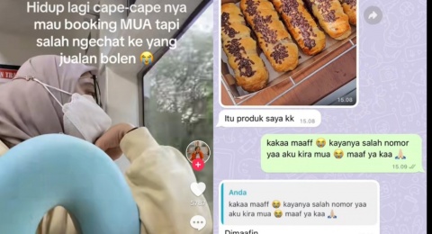 Kocak! Ingin Booking MUA, Wanita Ini Malah Salah Chat ke Penjual Bolen