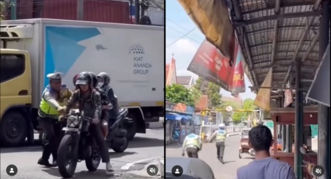 Pemotor Kabur dari Razia Knalpot, Temannya Malah Ditinggal, Definisi Nggak Setia Kawan!