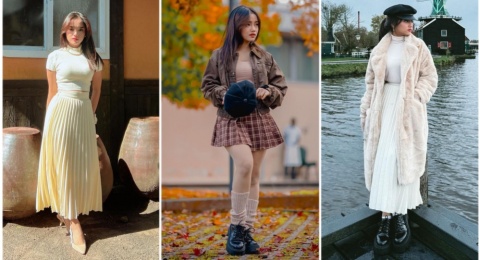 5 Ide Mix and Match OOTD dengan Rok ala Fuji, Gampang Ditiru!