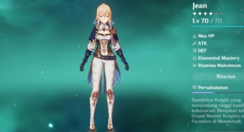 3 Material Ascension Awal yang Dibutuhkan Jean di Game Genshin Impact