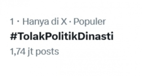 #TolakPolitikDinasti Menggema, Amarah Rakyat Sudah Sampai Puncaknya