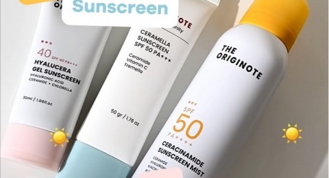 3 Varian Sunscreen The Originote, Ada Tekstur Gel Bening dan Bentuk Spray