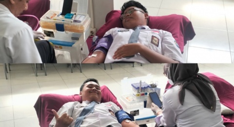 Demi Aksi Kemanusiaan, SMA Negeri 1 Purwakarta Gelar Donor Darah
