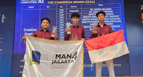 Siswa MAN 4 Jakarta, Choky Fii Ramadhani dkk Raih Dua Medali pada Ajang IYRC 2025 di Korea Selatan