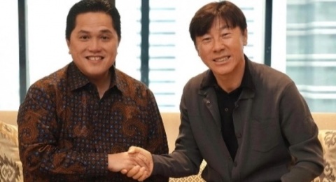 Erick Thohir dan Shin Tae-yong Kembali Saling Follow, Hubungan Membaik?