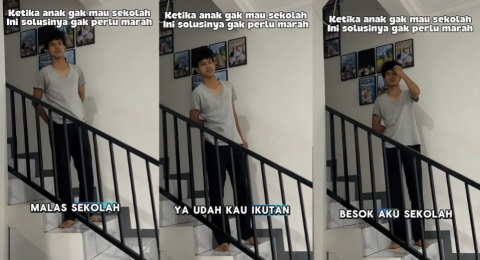 Merespons Anak yang Malas Sekolah Tanpa Marah, Mama Ini Beri Reaksi Cerdas