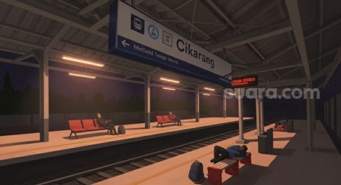 Malam Panjang di Stasiun Cikarang, Lantai Peron Jadi Tempat Tidur Penumpang: Mungkinkah KRL 24 Jam?
