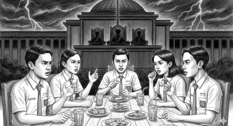 CERPEN: Catatan Krisis Demokrasi Negeri Konoha di Meja Kantin
