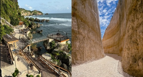Harga Tiket dan Lokasi On The Rock Jogja, Destinasi Viral Mirip Pantai Pandawa Bali