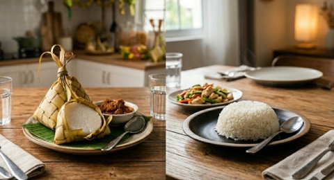Duel Karbo Lebaran: Ketupat vs Nasi, Siapa yang Paling Bikin Gula Darah Meroket?