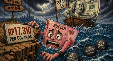 Rupiah Tembus Rp17.310, Sinyal Bahaya Ekonomi Lebih Buruk dari Krisis 1998?