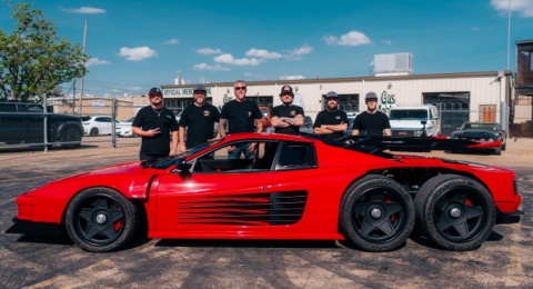Ferrari Testarossa Berubah Jadi Supercar 6 Roda, Tenaganya Tembus 1.200 HP!