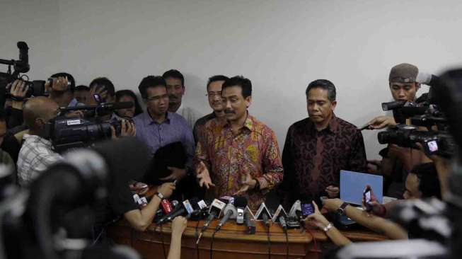 Andi Alfian Mallarangeng menjalani sidang perdana di Pengadilan Negeri Tindak Pidana Korupsi, Jakarta, Senin (10/3). [suara.com/Adrian Mahakam]