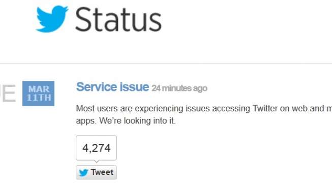 Layanan Twitter Alami Masalah