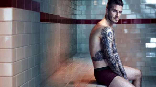 David Beckham di iklan pakaian dalam H&M. (H&M)