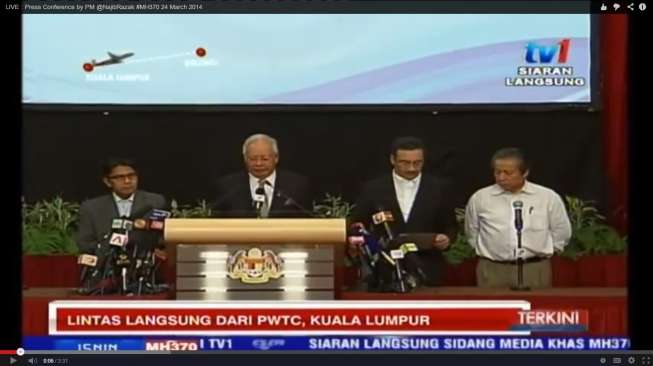 Video: Ini Keterangan PM Malaysia soal Jatuhnya MH370