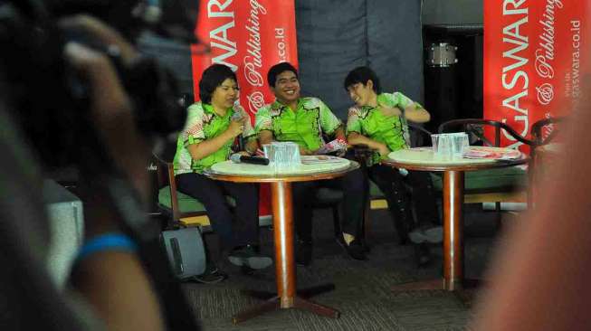 Grup band Wali di Kantor Nagaswara Jakarta, Kamis (27/3). [suara.com/Adrian Mahakam]