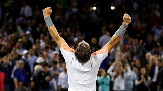 Emosional karena Menang, Nadal Jumpa Berdych di Semifinal